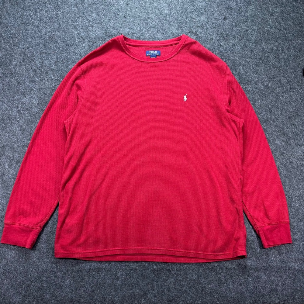 Polo Ralph Lauren Mens Red Sleepwear Waffle Knit Thermal Top 2XL